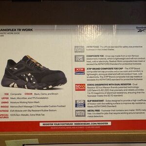 Reebok Black and Brown Athletic Shoes work shoes